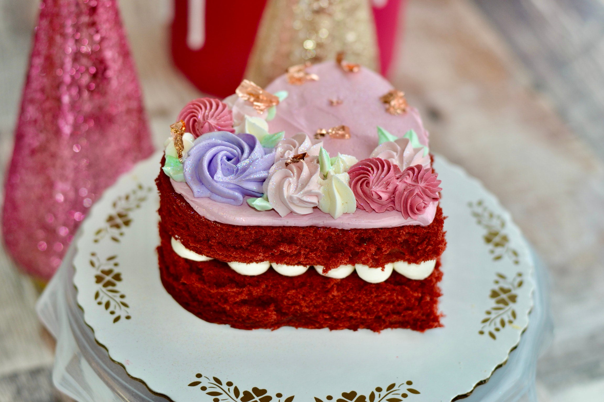 Valentines Red Velvet Heart Manhattan Sweets Boutique Bakery